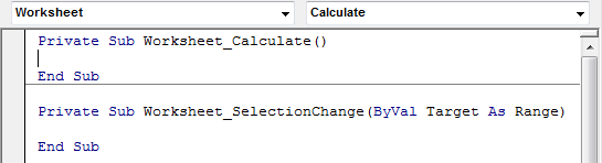 Worksheet Calculate Sub