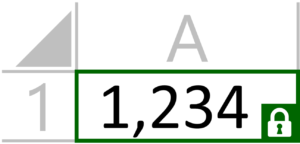 excel lock formula cells only